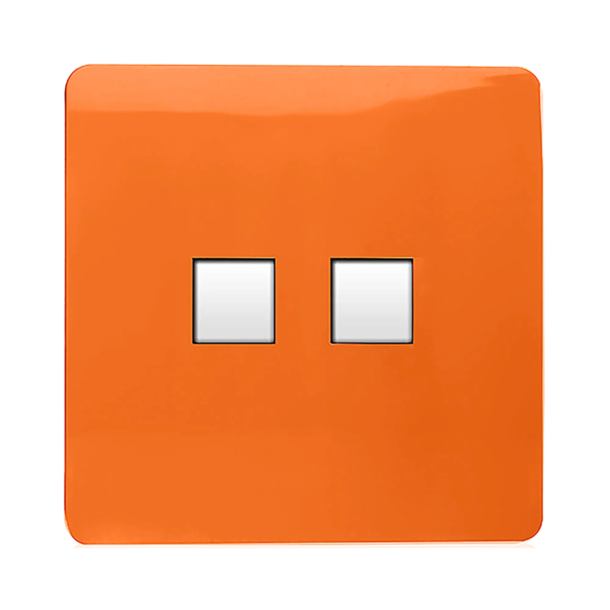 ART-2PCOR  Twin PC Ethernet Cat 5/6 Data Outlet Orange